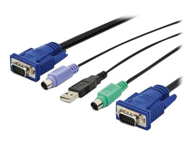 DIGITUS KVM Kabel PS2 und USB 1,8m Vorderansicht