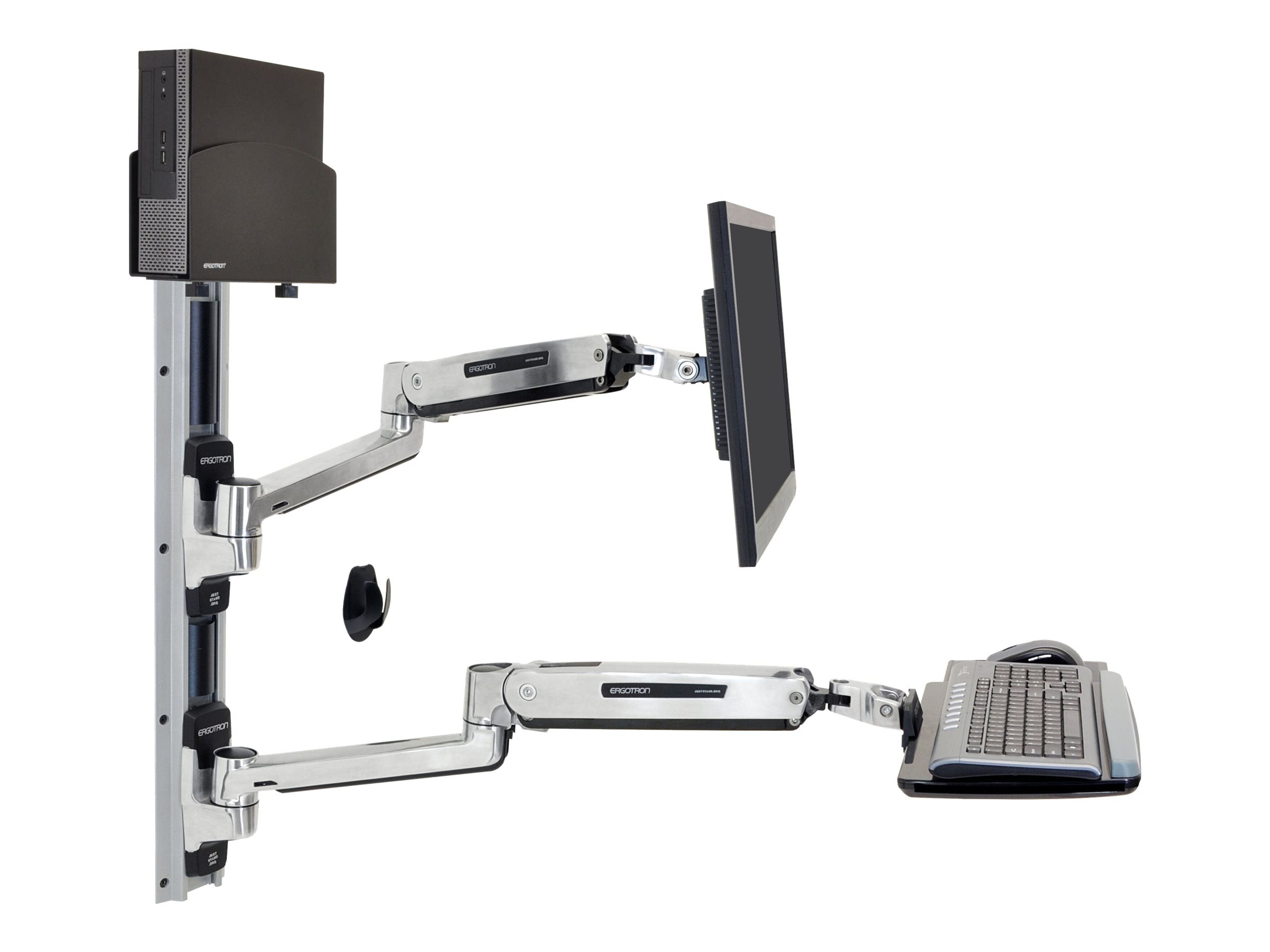 ERGOTRON LX Steh-Sitz-Wandmontagesystem fuer ein LCD eine Tastatur und eine CPU LCD bis 106cm 42Zoll 3