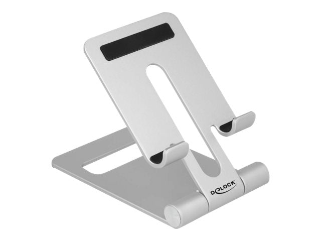 DELOCK Smartphone Standhalterung verstellbar Aluminium - Vorderansicht