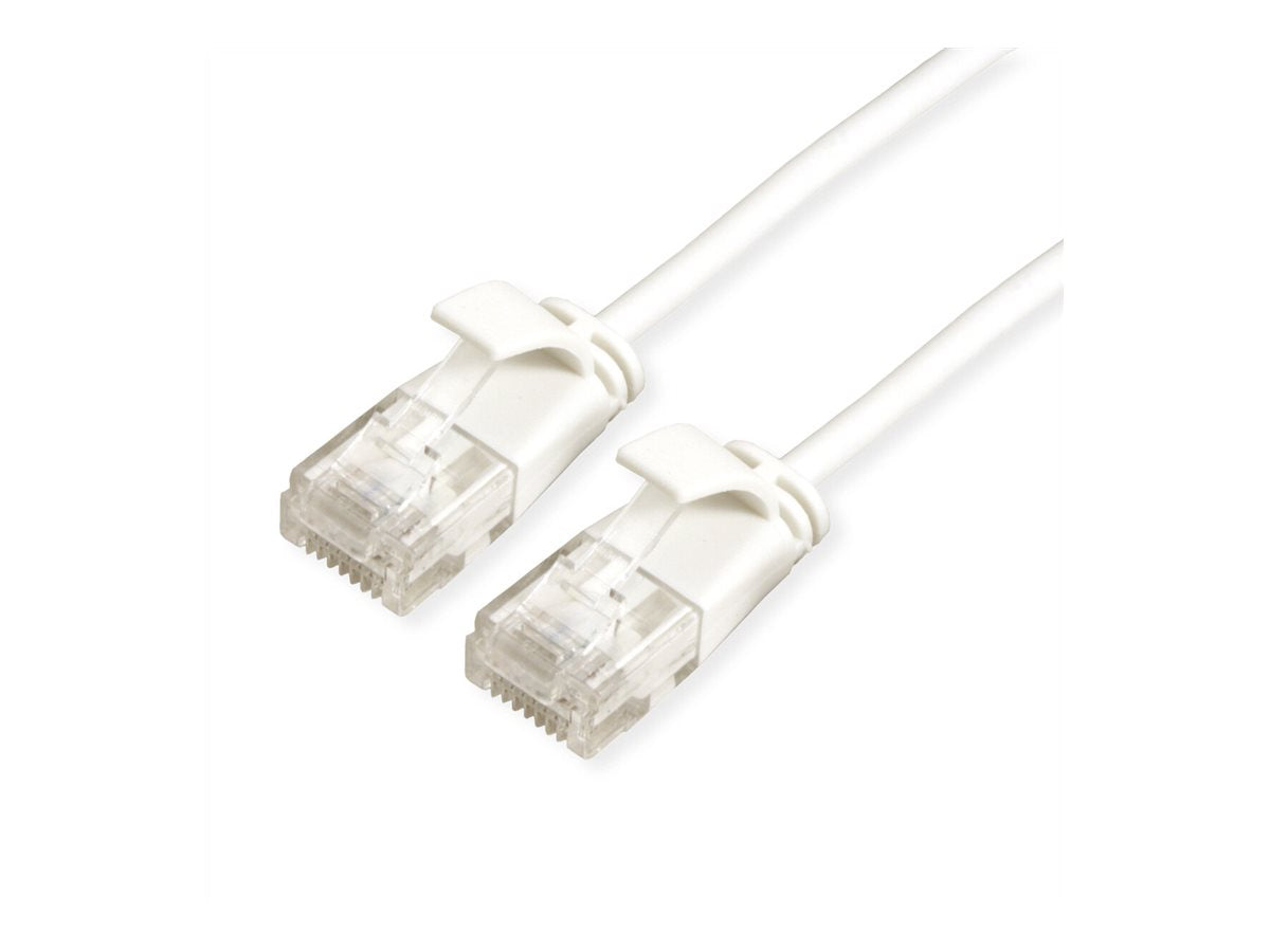 ROLINE GREEN UTP Patchkabel Kat.6A Class EA LSOH slim weiss 5m - Vorderansicht