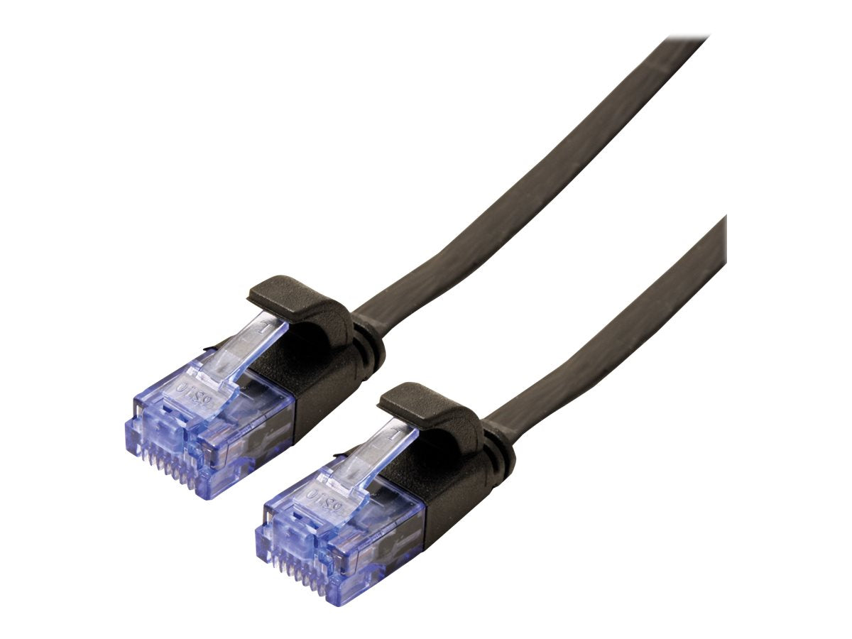 VALUE Patchkabel Kat.6A Class EA UTP schwarz 5m extra-flach Verpackung