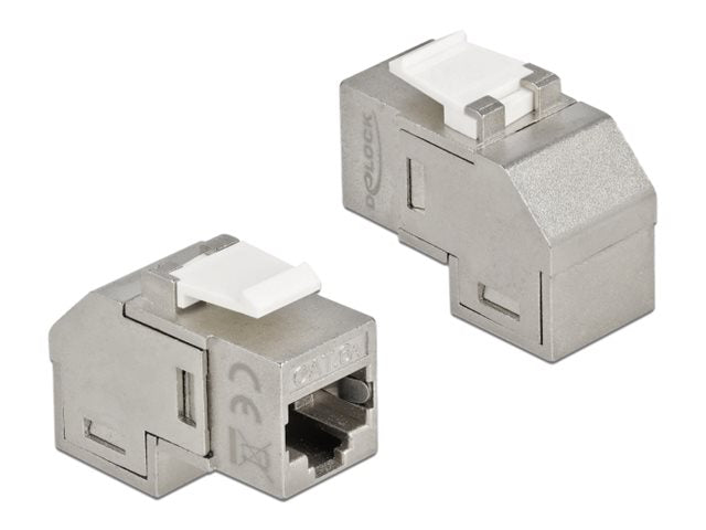 DELOCK Keystone Modul RJ45 Buchse zu RJ45 Buchse Cat.6A 90 gewinkelt - Vorderansicht