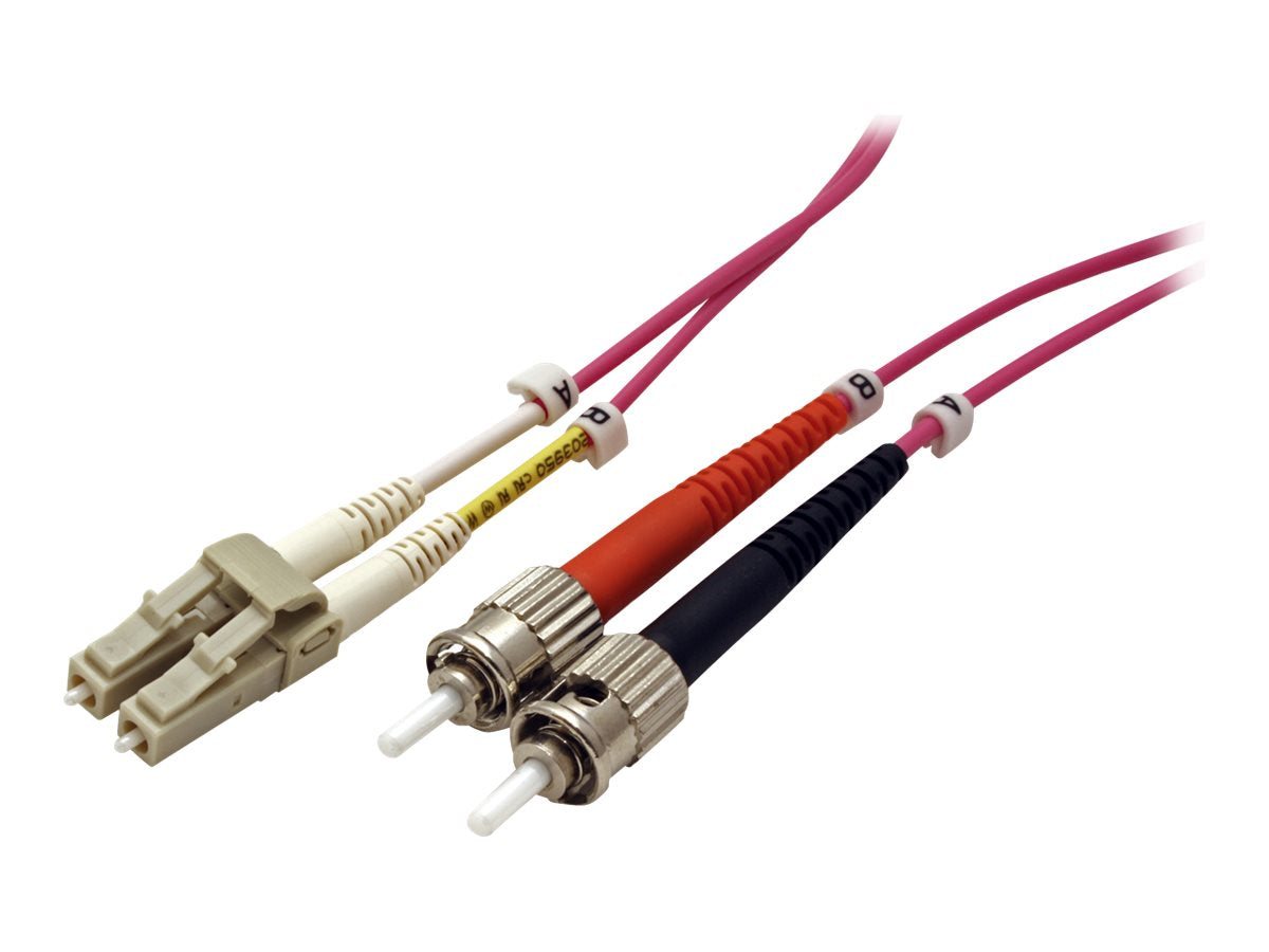 ROLINE LWL-Kabel 50/125um OM4 LC/ST violett 1m - Vorderansicht