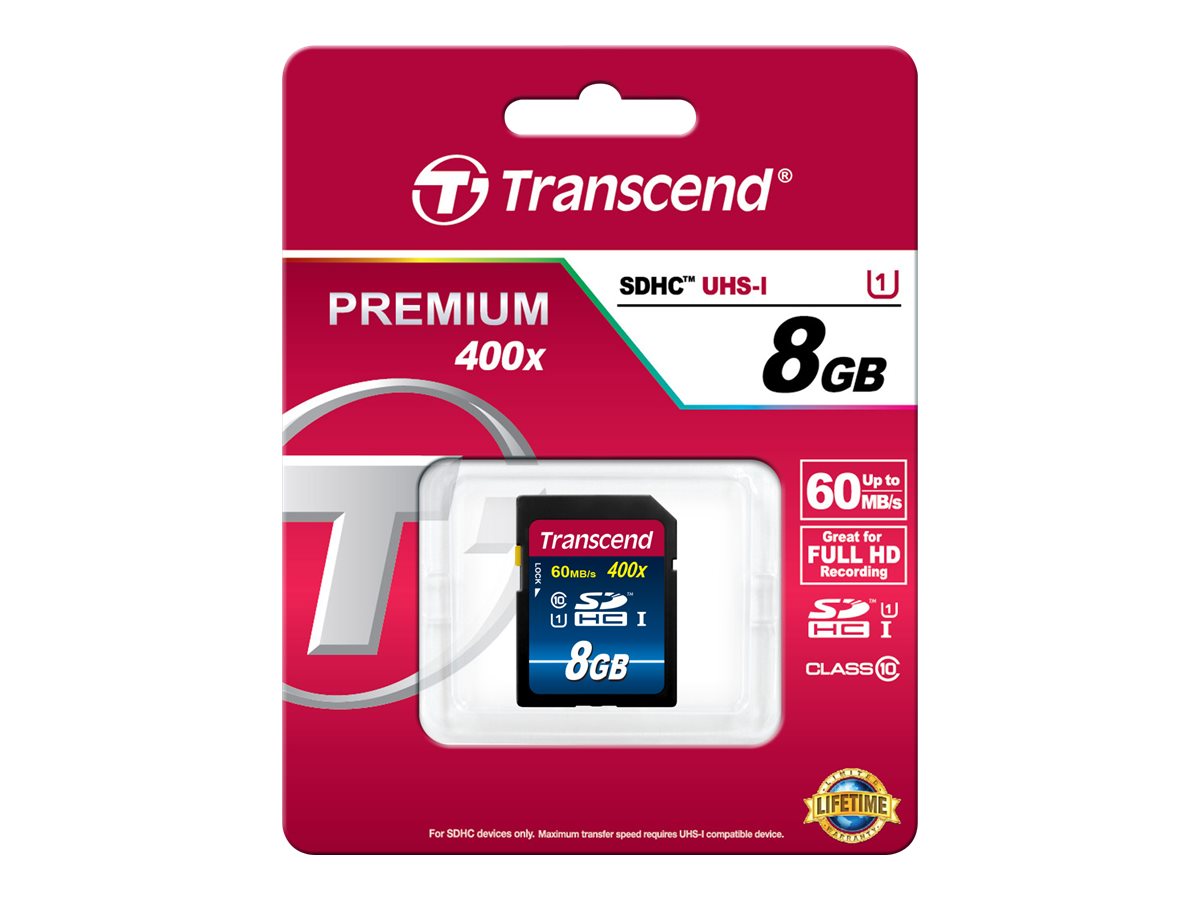 TRANSCEND Premium 8GB SDHC UHS-I Card Verpackung