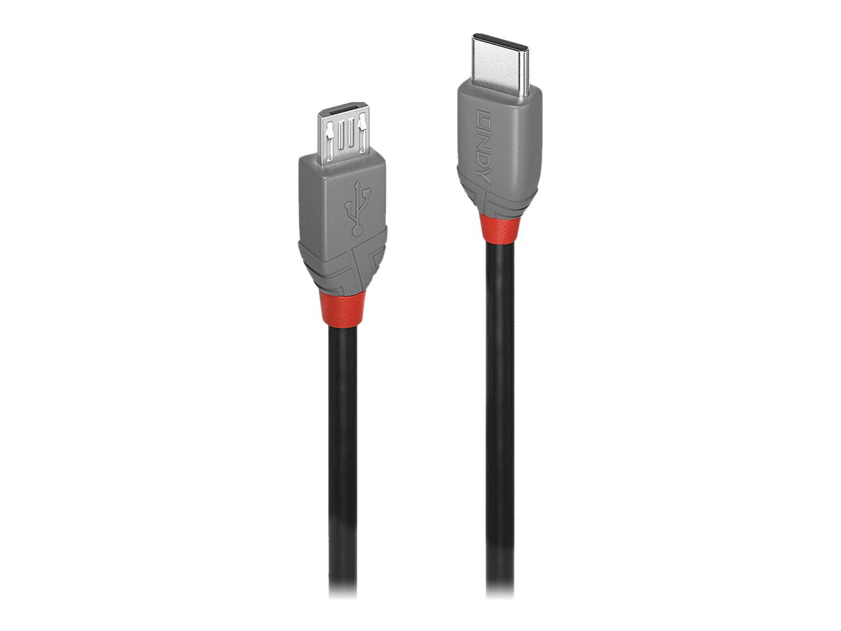 LINDY 0,5m USB 2.0 C/Micro-B Anthra Line Kabel - Detailansicht