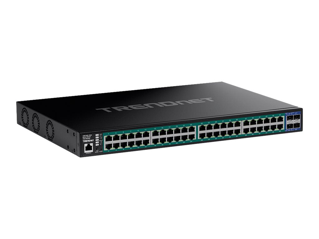 TRENDNET TPE-3524SF 52 Port PoE+ Switch Vorderansicht