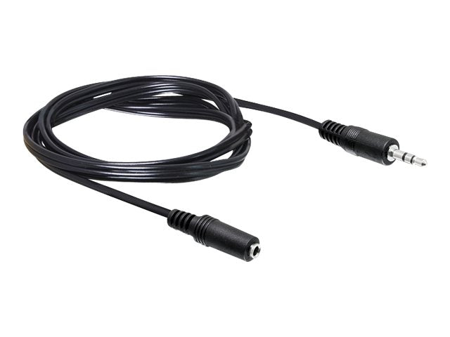 DELOCK Verlängerungskabel Audio Klinke 3,5 mm Stecker / Buchse 3 m - Vorderansicht