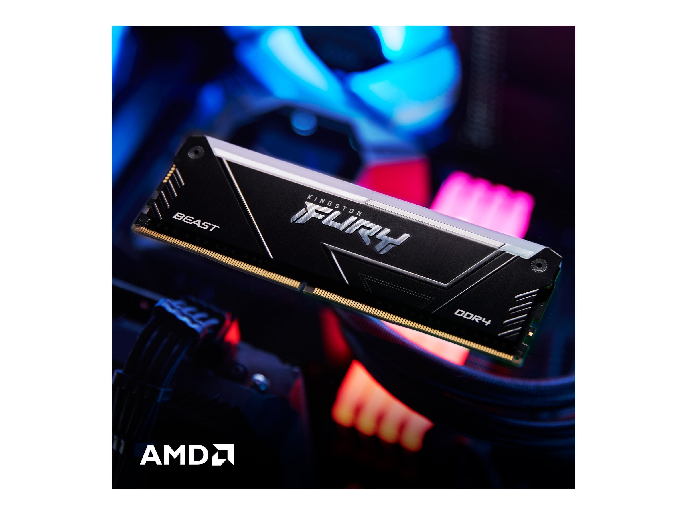 KINGSTON 64GB 3200MT/s DDR4 CL16 DIMM Kit of 2 FURY Beast RGB Vorderansicht