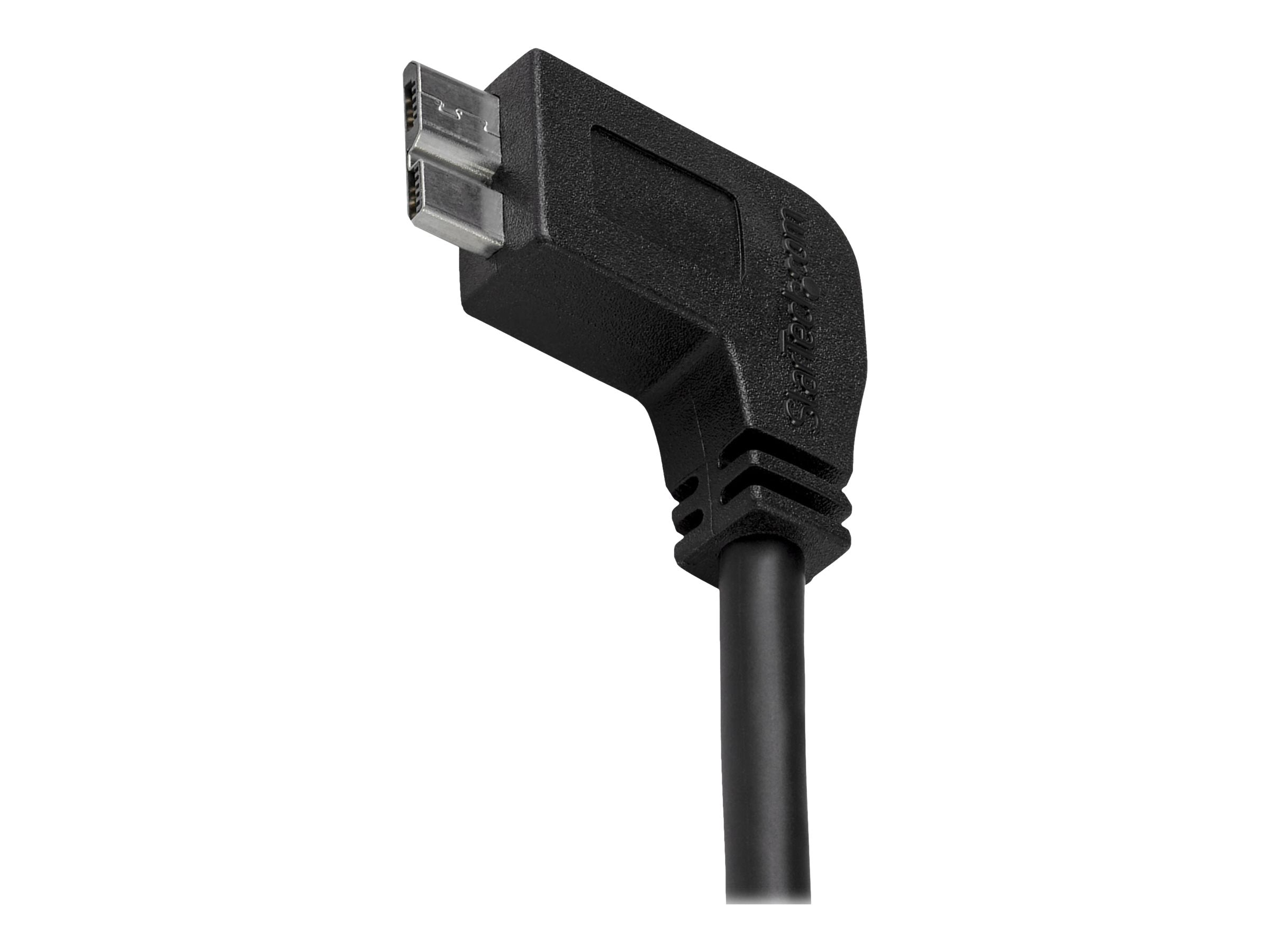 STARTECH.COM Slim Micro USB 3.0 Cable - M/M - Left-Angle Micro-USB - 0.5m 20in