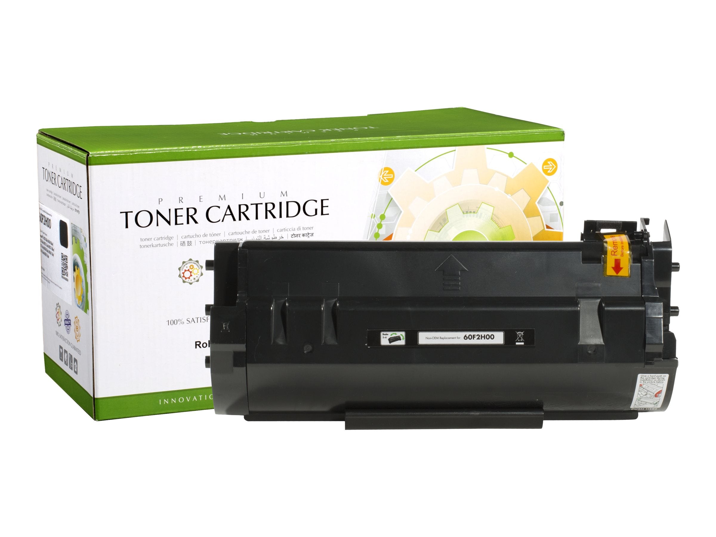 STATIC Tonerpatrone kompatibel mit Lexmark 60F2H00 schwarz - Vorderansicht