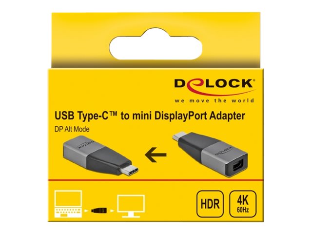 DELOCK USB Type-C Adapter zu mini DisplayPort DP Alt Mode 4K60 Hz - Verpackung