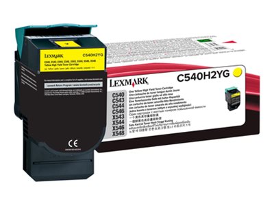 LEXMARK C540, C543, C544, X543, X544 Toner gelb hohe Kapazität Verpackung