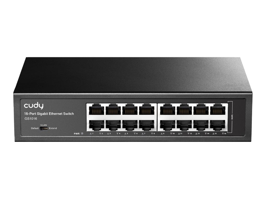 CUDY GS1016 16-Port Gigabit Switch Vorderansicht