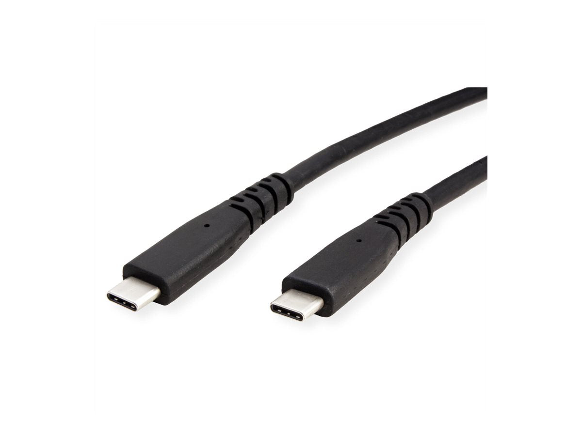 ROLING USB4 Gen2x2 Kabel C-C ST/ST 20Gbit/s 240W schwarz 3m Vorderansicht