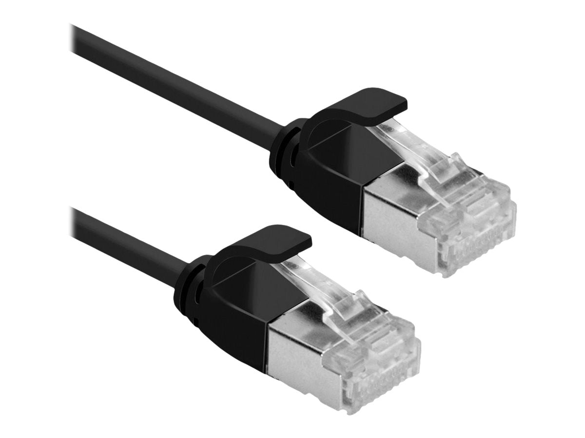 ROLINE U/FTP DataCenter Patchkabel Kat 6A Class EA LSOH slim schwarz 1m - Vorderansicht