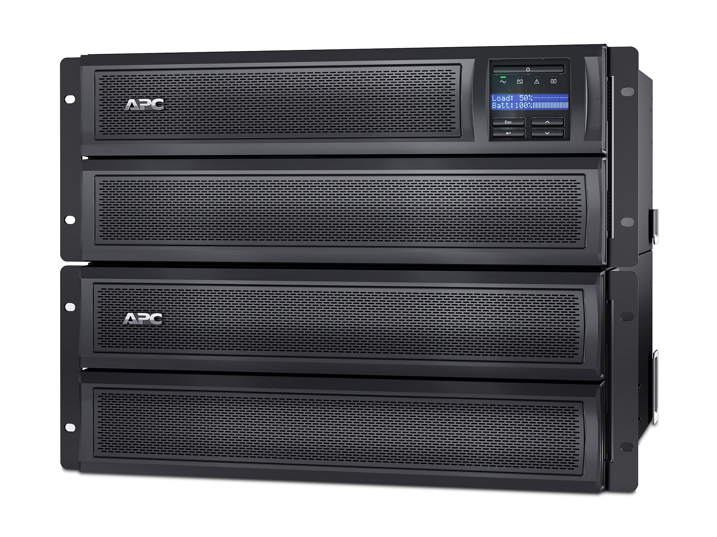 APC Smart-UPS X 3000 Rack/Tower LCD UPS Rack AC 208/230V 2700Watt 3000VA 1-phase RS-232 USB output connectors 12 4U Black
