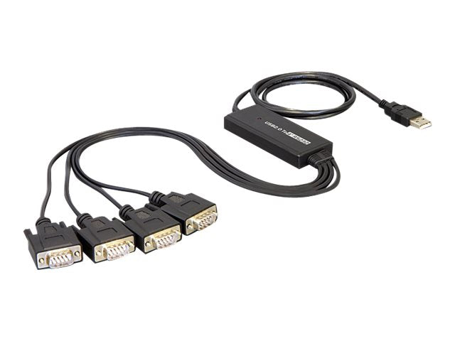 DELOCK USB 2.0 Seriell 4x9 Pin St Adapter Vorderansicht