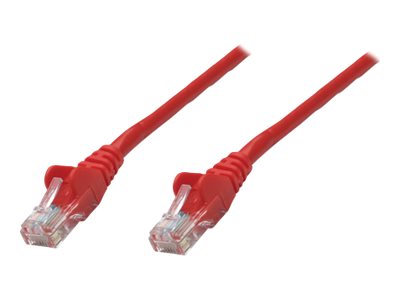 INTELLINET Netzwerkkabel Cat6 U/UTP 2,0m Rot RJ-45 Stecker Anschluss