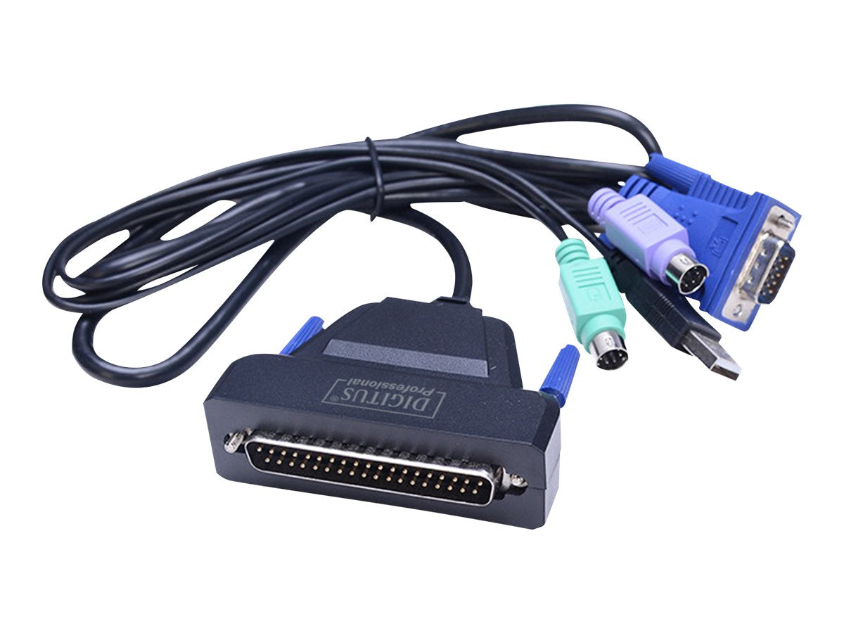 DIGITUS Modulare Konsole 48,3cm 19Zoll TFT Seitenansicht