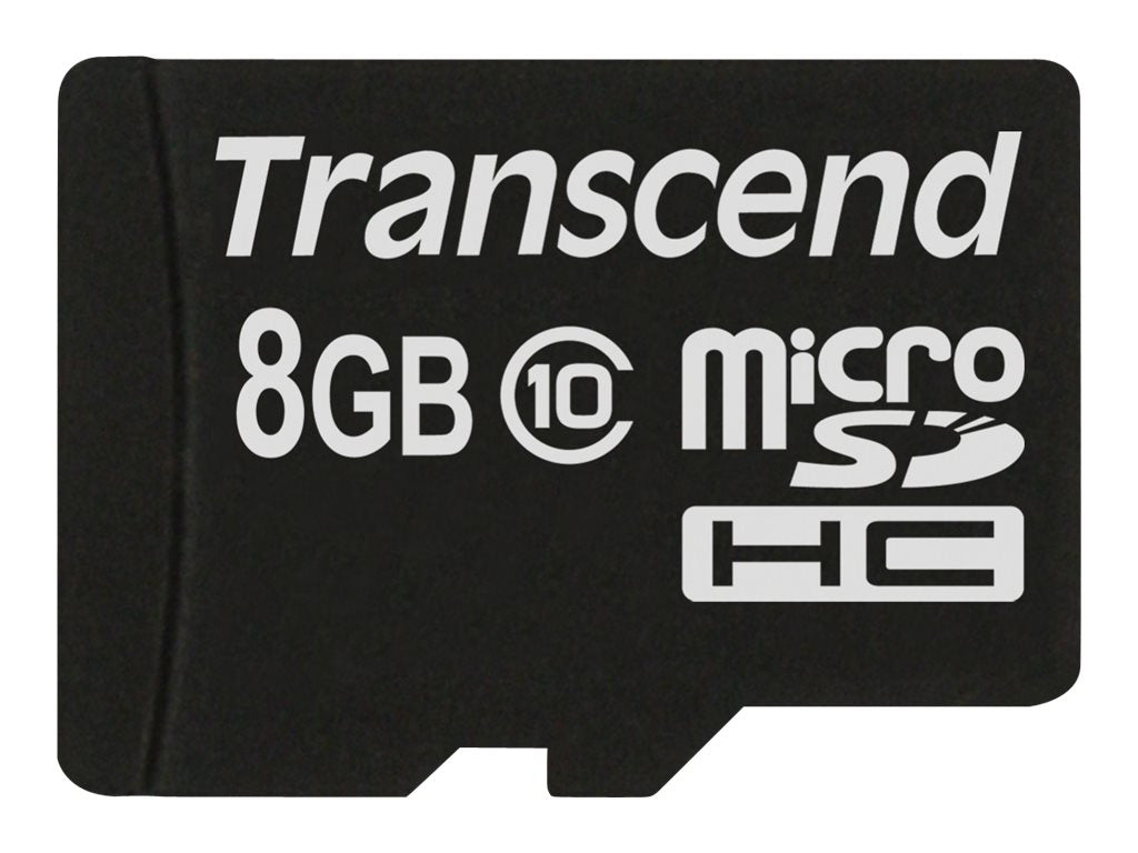 TRANSCEND Premium 8GB microSDHC UHS-I Class10 20MB/s MLC Vorderansicht