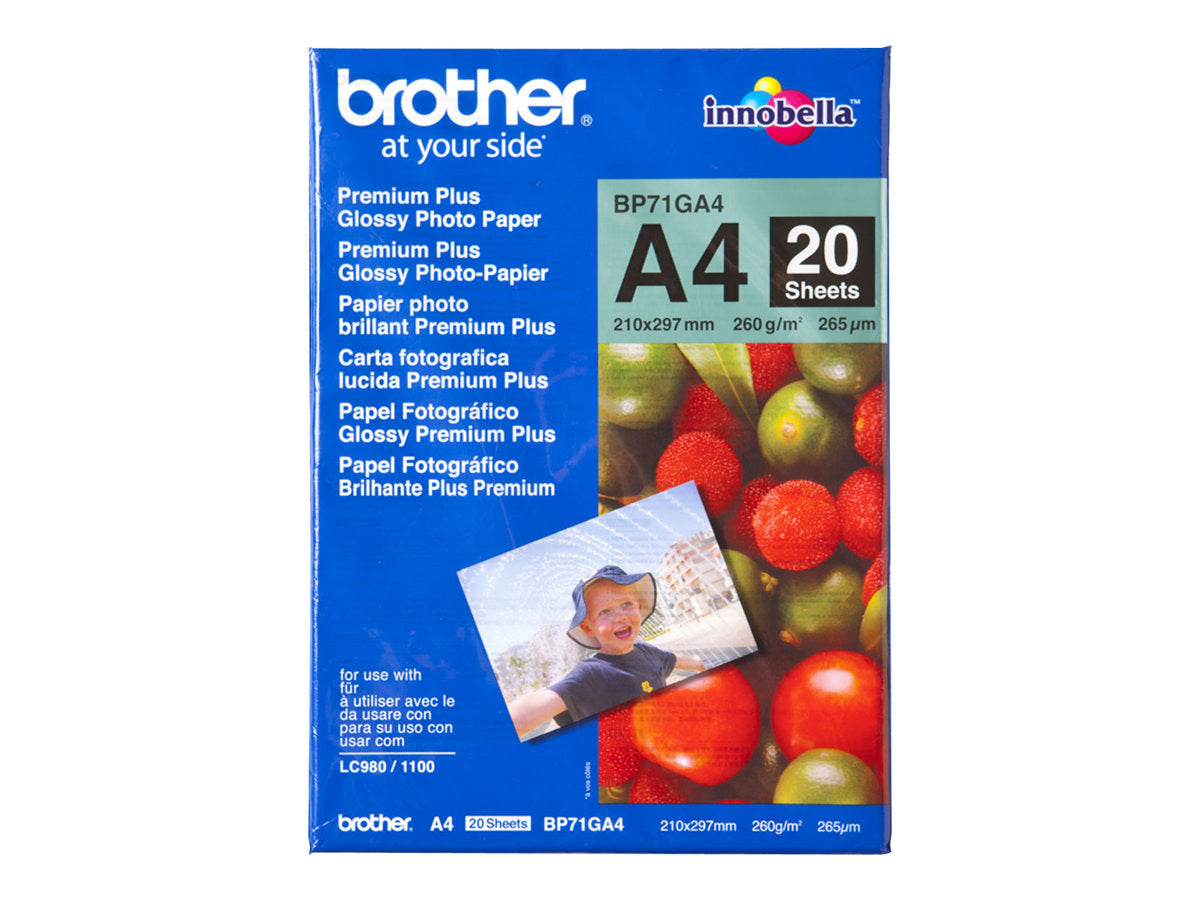 BROTHER glänzend Foto Papier Vorderansicht