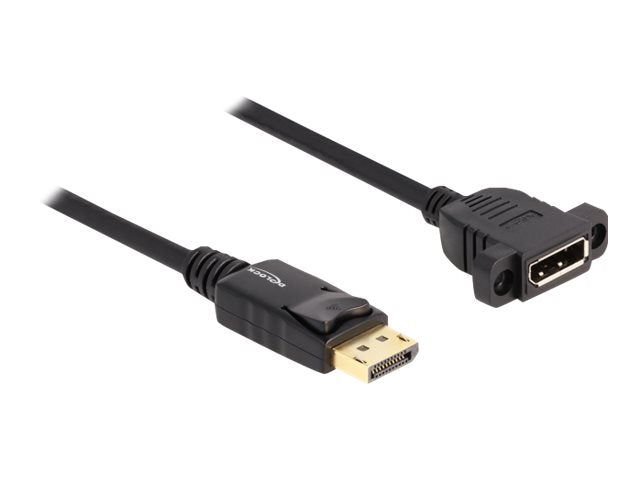 DELOCK DisplayPort 1.4 Kabel 8K 30 Hz Stecker zu Buchse 1m - Vorderansicht