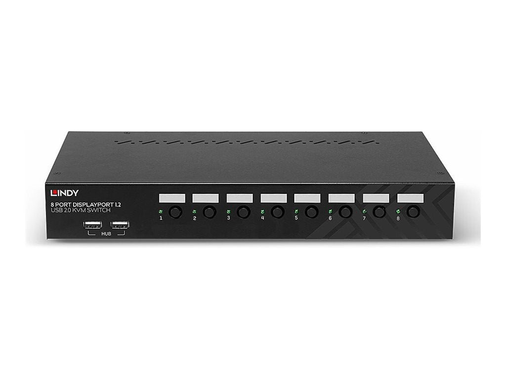 LINDY 8 Port DisplayPort 1.2 KVM Switch Vorderansicht