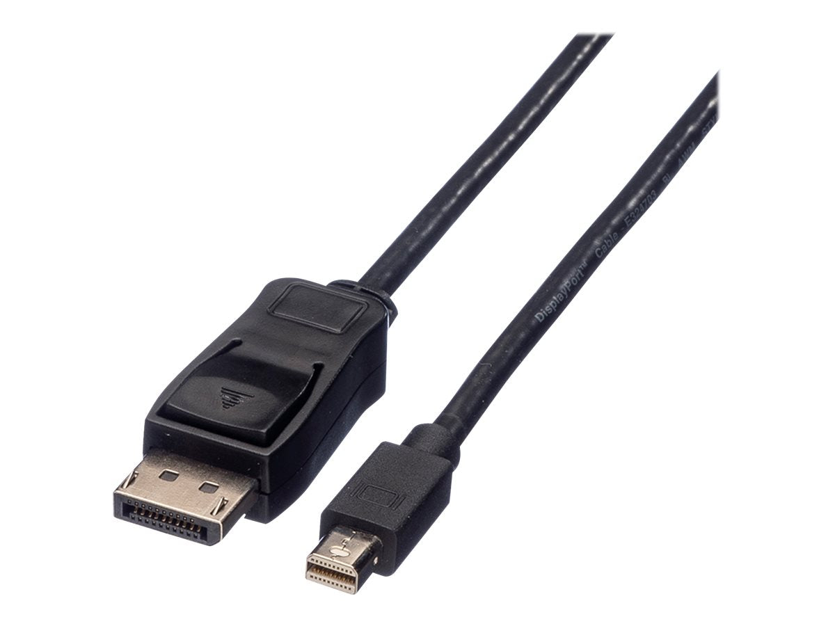 VALUE DisplayPort Kabel DP ST - Mini DP ST schwarz 1,5m Vorderansicht