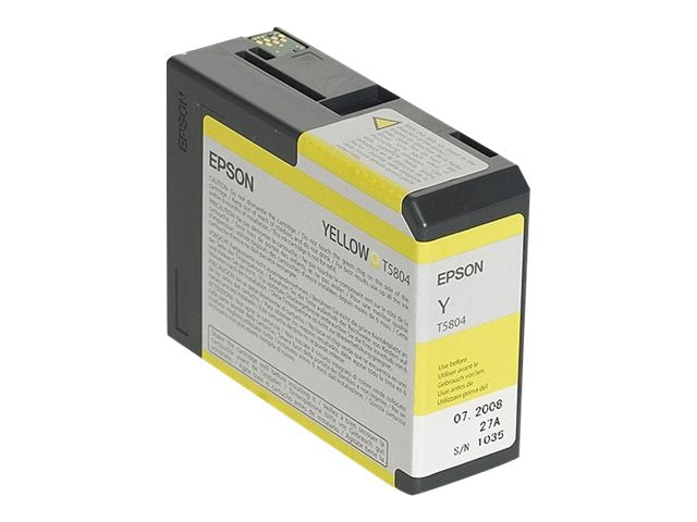 EPSON T5804 Tintenpatrone Gelb Vorderansicht