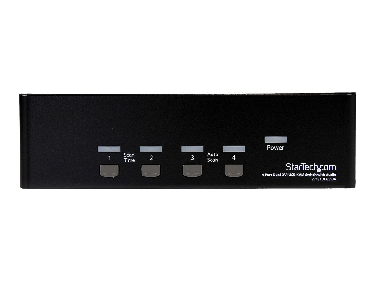 STARTECH.COM 4 Port Dual DVI USB KVM Switch - Detailansicht der Anschlüsse