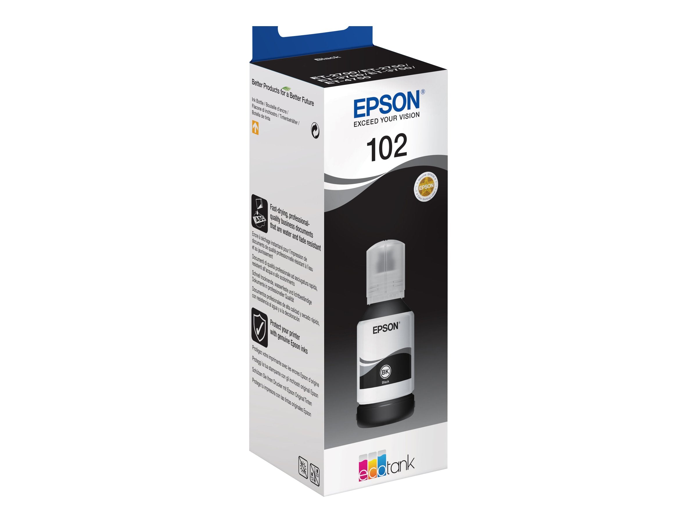 EPSON 4LB EcoTank Black ink bottle pigmented Verpackung
