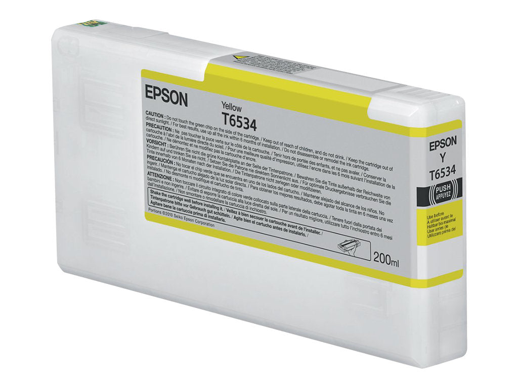EPSON 5LB T6534 Tintenpatrone Gelb 200ml Vorderansicht