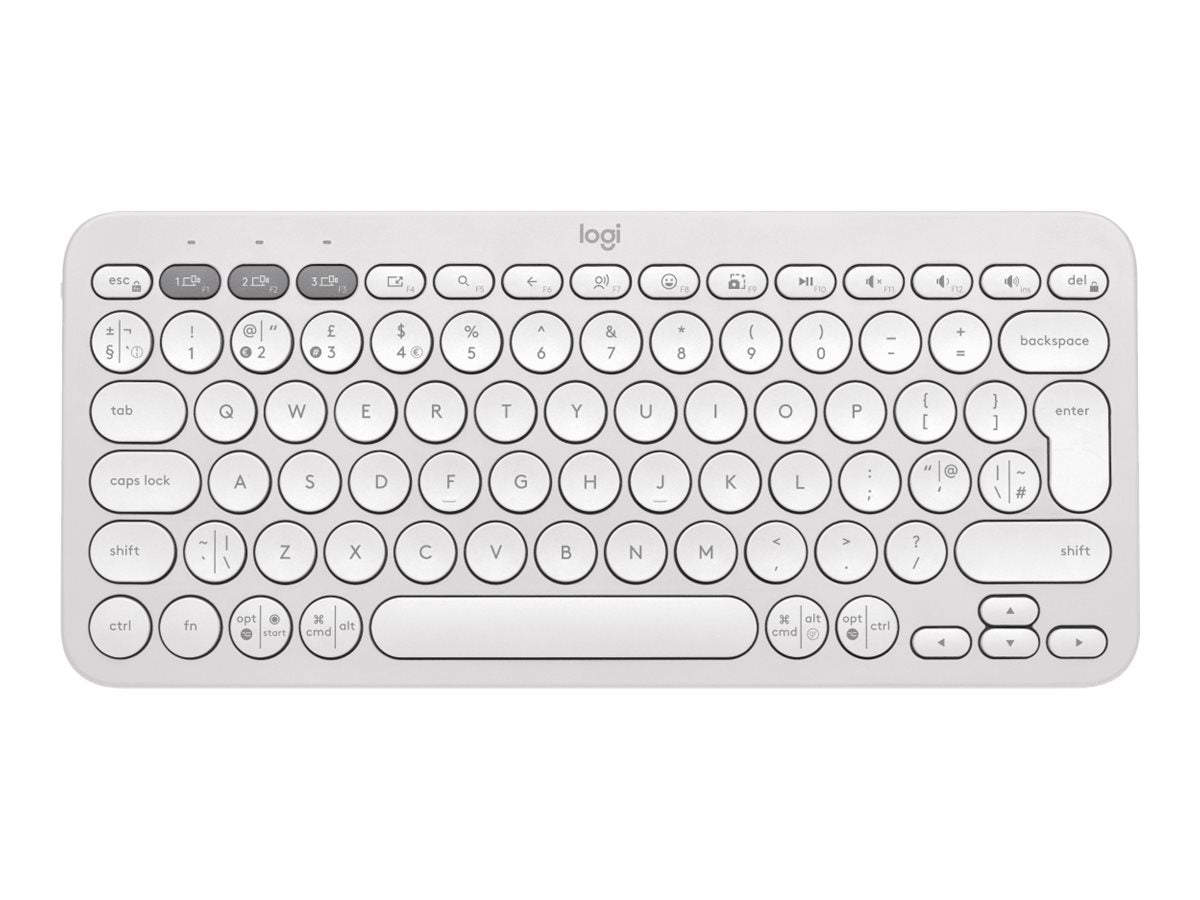 LOGITECH Pebble Keys 2 K380s - TONAL WHITE - (UK) - BT - N/A - INTNL-973 - UNIVERSAL