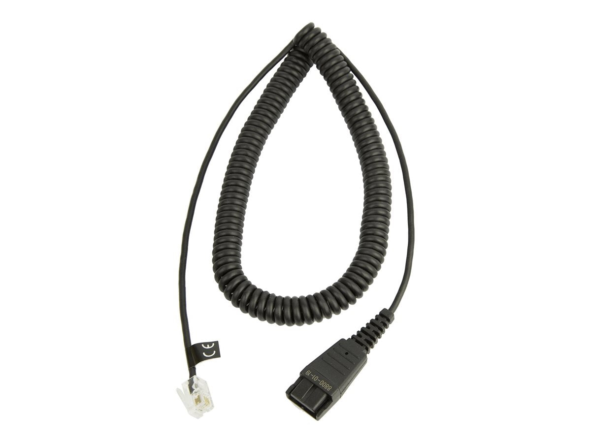 JABRA QD Cord to RJ9 for Nortel