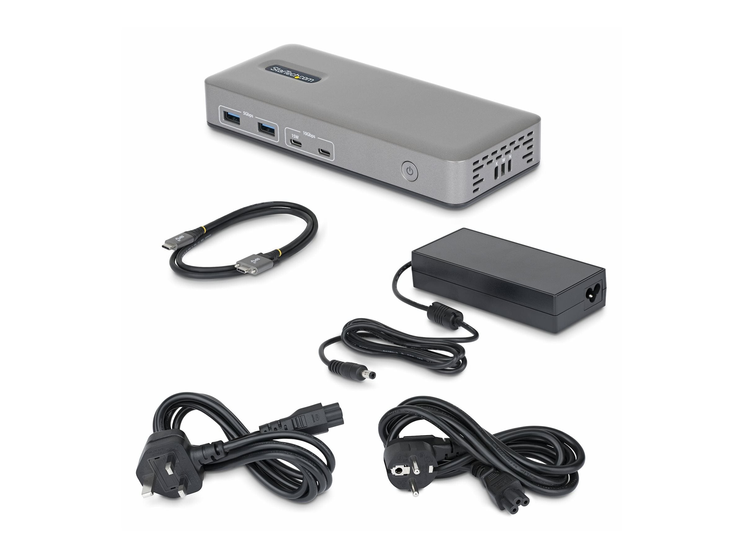 STARTECH.COM USB-C Dockingstation Dual 4K 60Hz DisplayPort MST Dock 100W Power Delivery Laptop-Ladung 1GbE treiberlos Windows