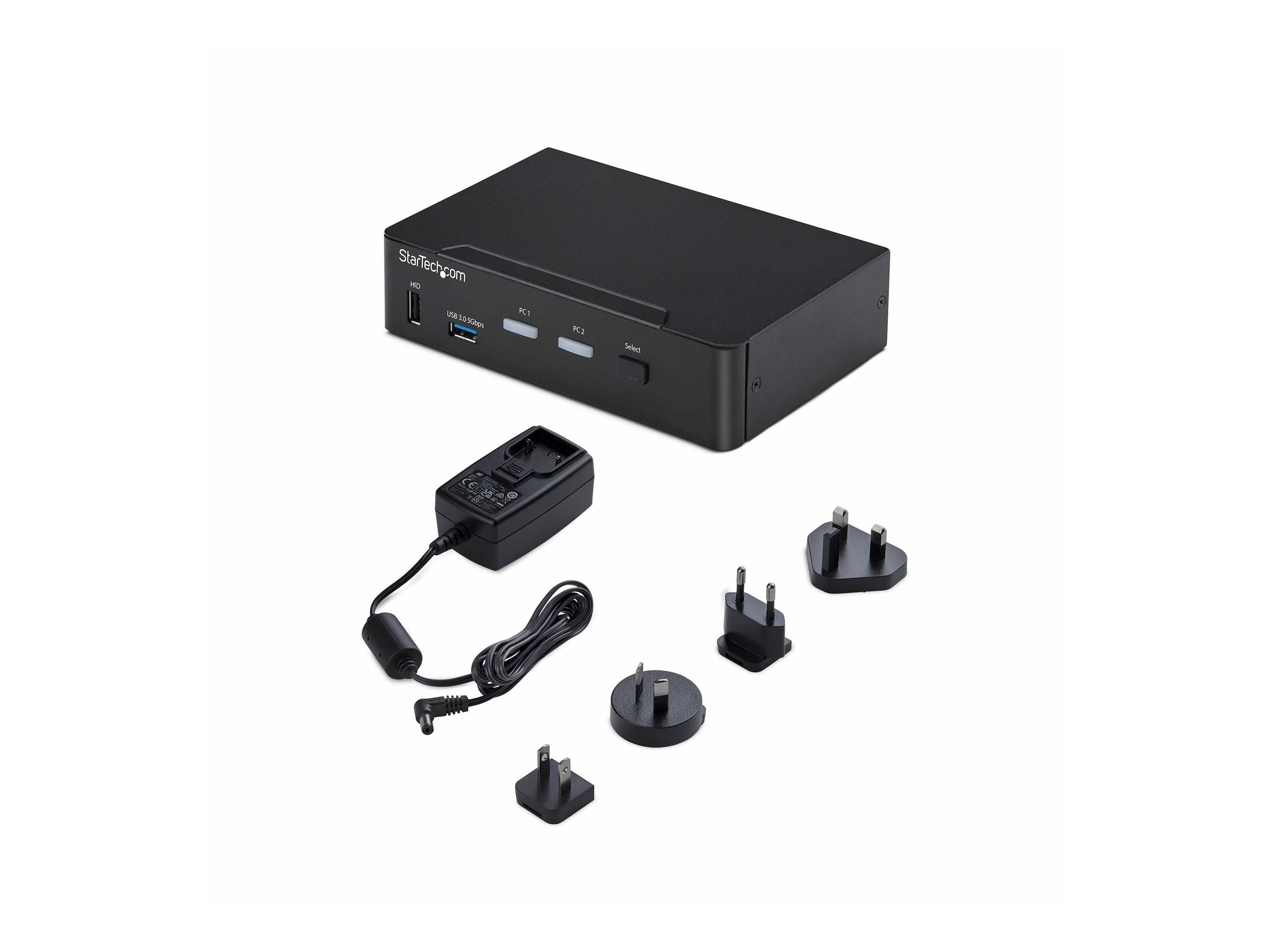 STARTECH.COM 2-Port DisplayPort KVM Switch 4K 60Hz DP 1.2 HDCP 1.4 EDID Management 2-Port USB 3.0 Hub DP KVM Umschalter