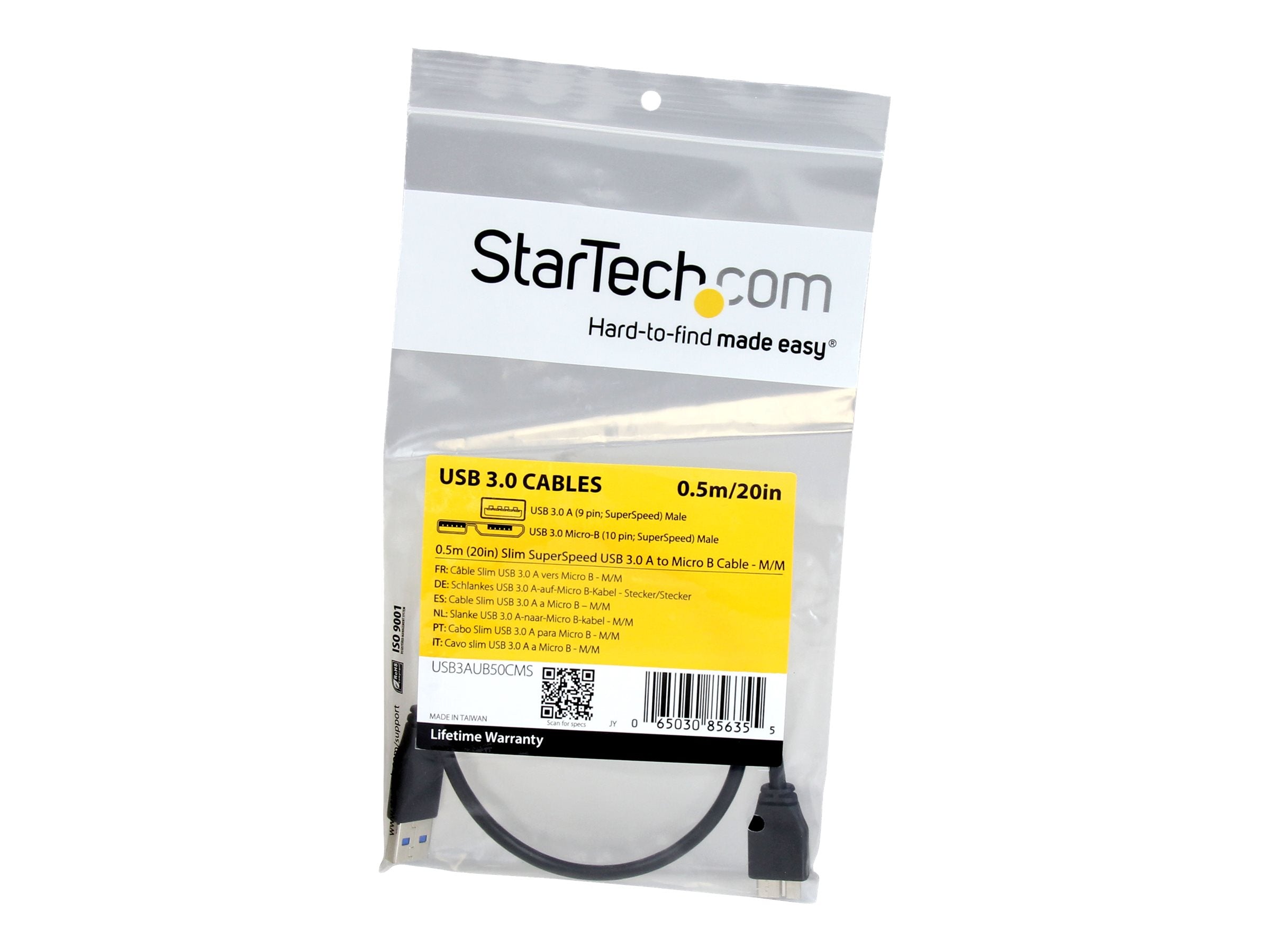 STARTECH.COM Slim Micro USB 3.0 Cable Vorderansicht