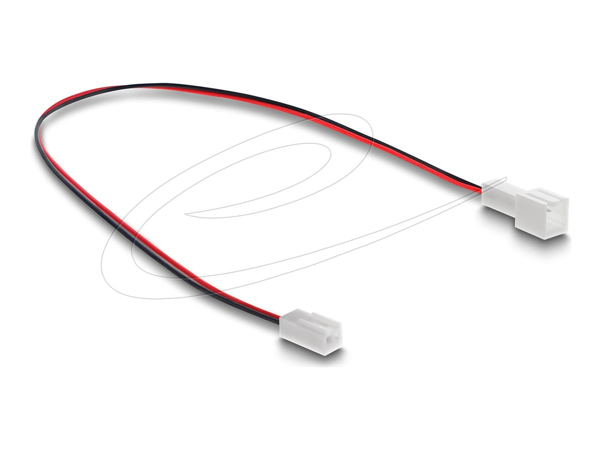 DELOCK Lufter Verlängerungskabel Stecker zu Buchse 2 Pin 30cm - Vorderansicht