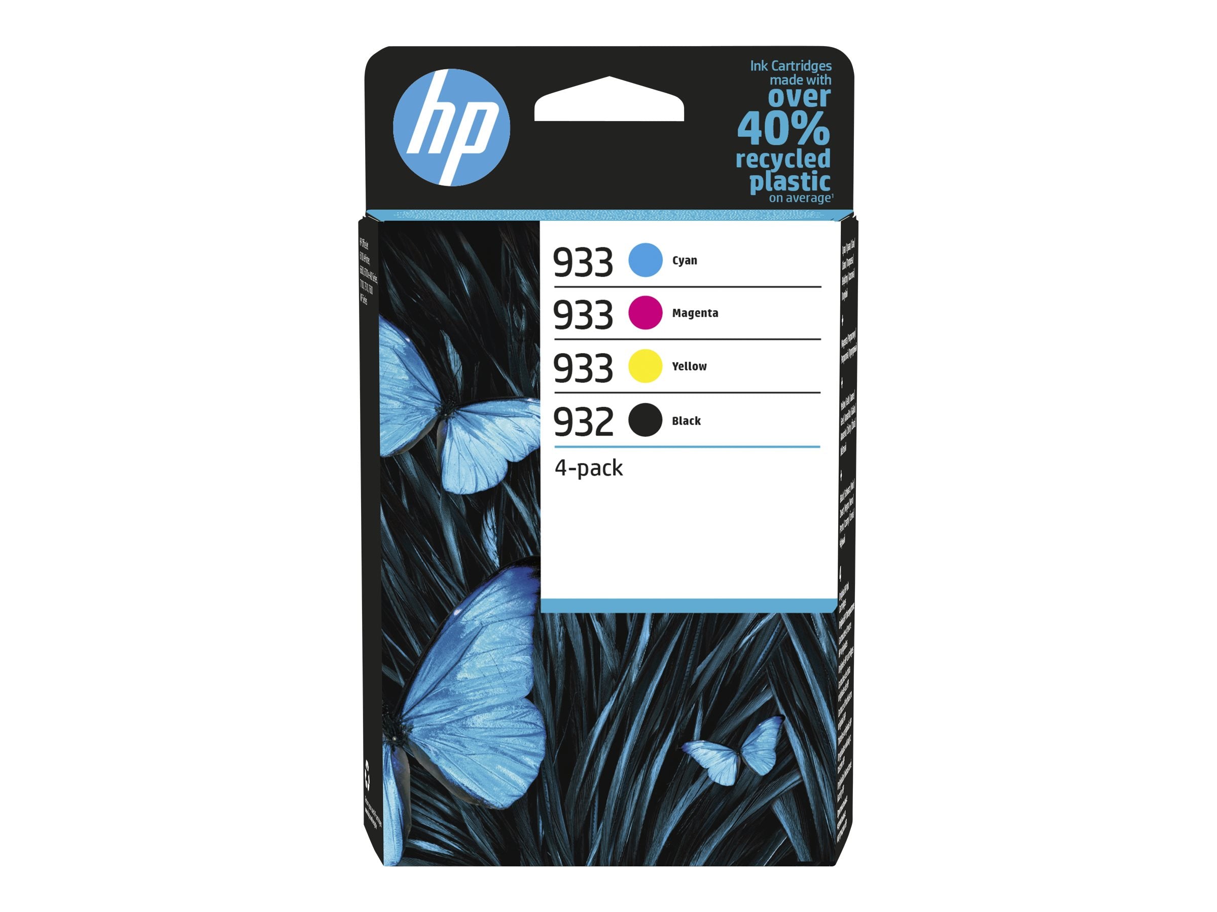 HP 932 Black 933 CMY Original Ink Cartridge 4-Pack Verpackung