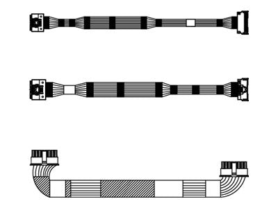 Vorderansicht des LENOVO ISG ThinkSystem SR645 6xSAS/SATA 4xAnybay 6,35cm 2,5Zoll BP NVMe Cable Kit