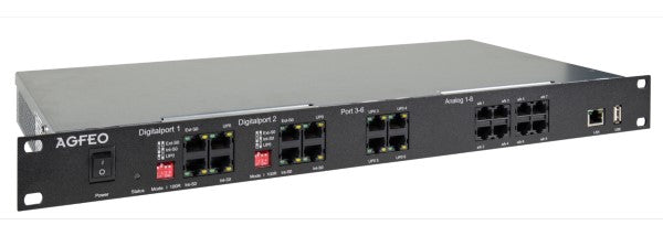 AGFEO ES 548 IT 6 + 6 IP Kanäle per Lizenz zubuchbar - Vorderansicht