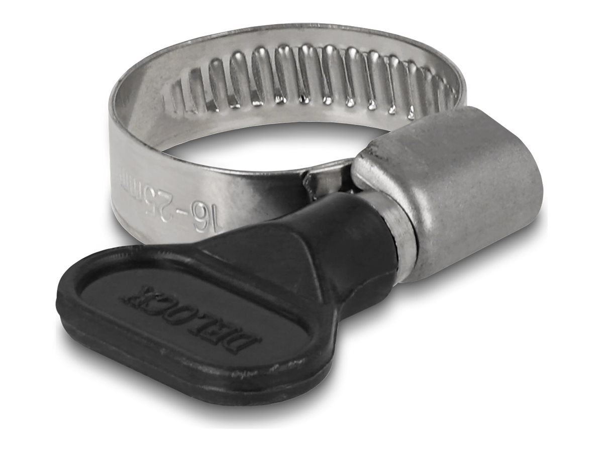 DELOCK Schlauchschelle mit Flugelmutter 16 - 25mm Vorderansicht