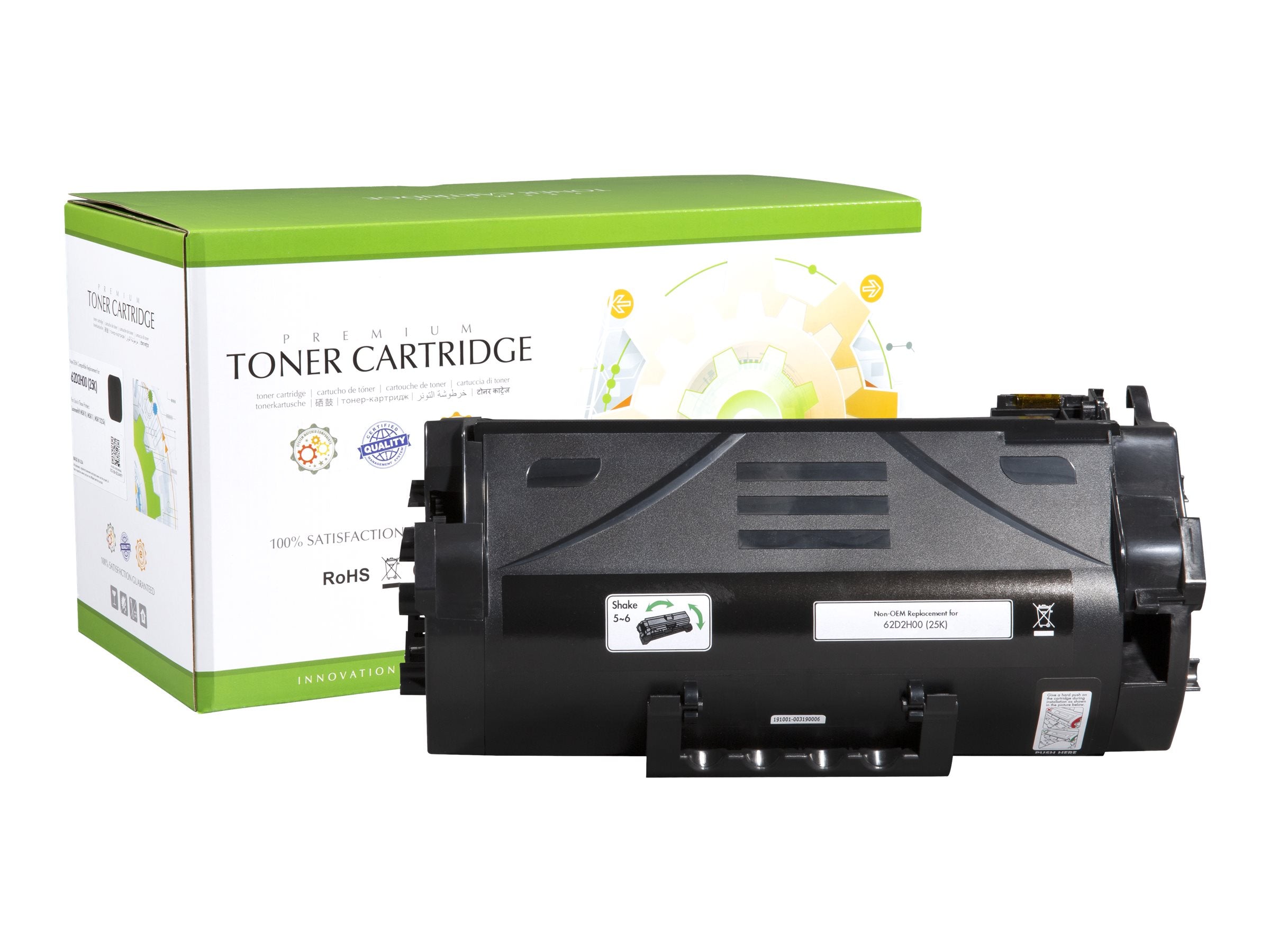 STATIC Toner cartridge compatible with Lexmark 62D2H00 black - Vorderansicht