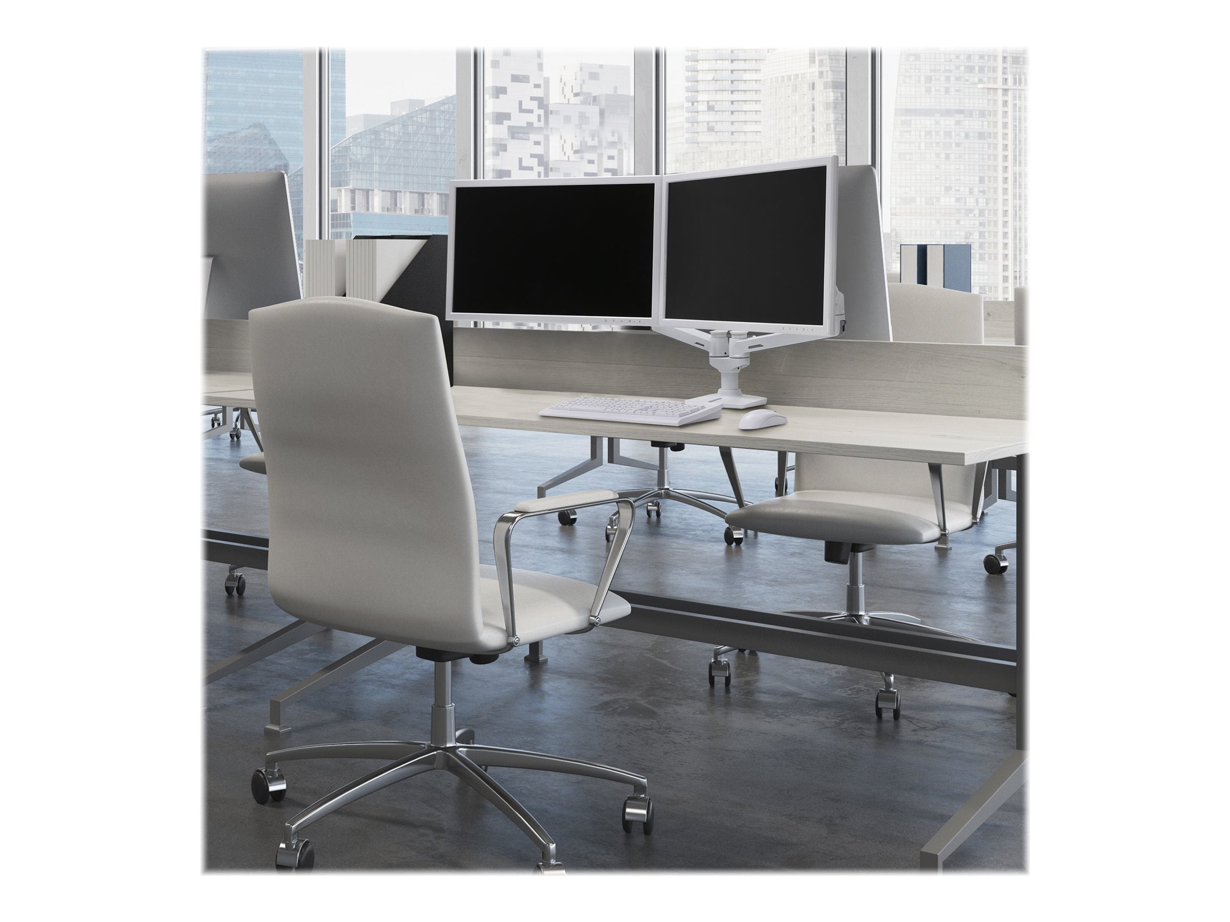 ERGOTRON LX-Montagearm für 2 Monitore nebeneinander - Seitenansicht