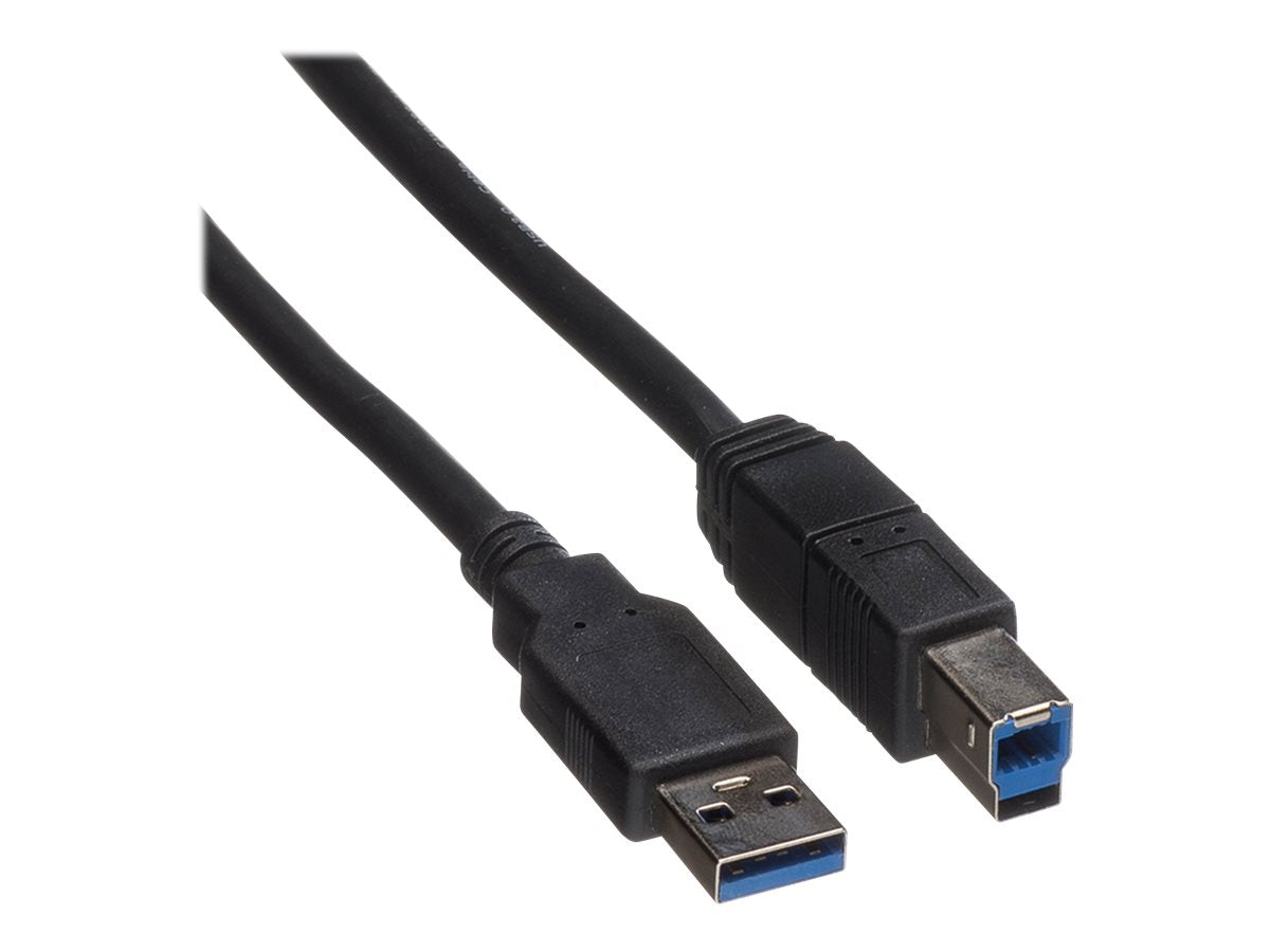 ROLINE USB 3.2 Gen 1 Kabel Typ A-B schwarz 0,8m Detailansicht