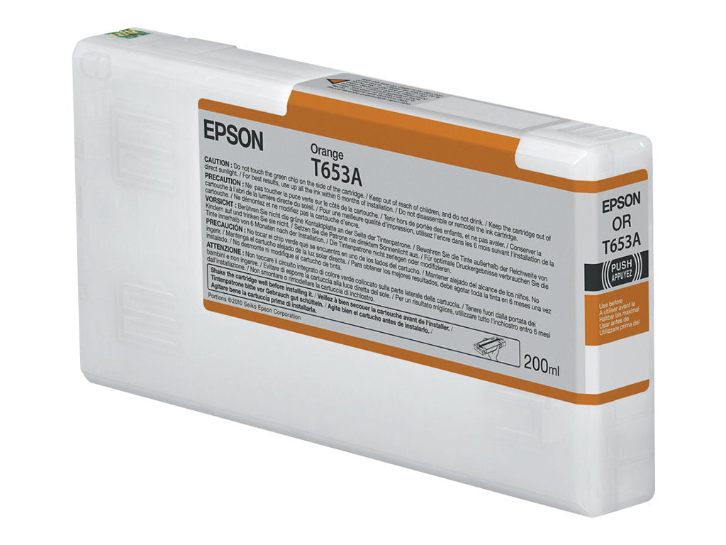 EPSON 5LB T653A Tintenpatrone orange Vorderansicht