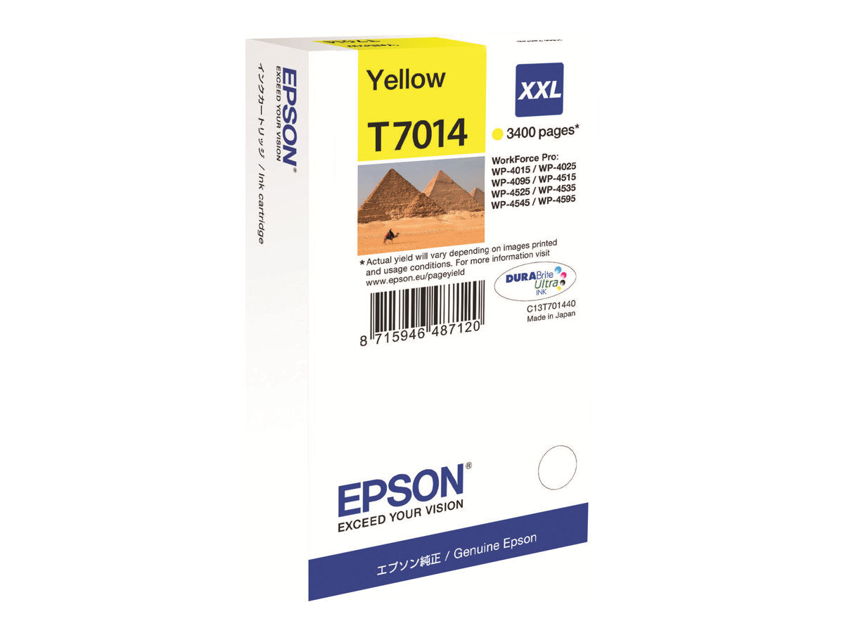 EPSON 1LB WP4000/4500 Tintenpatrone Gelb XXL Vorderansicht