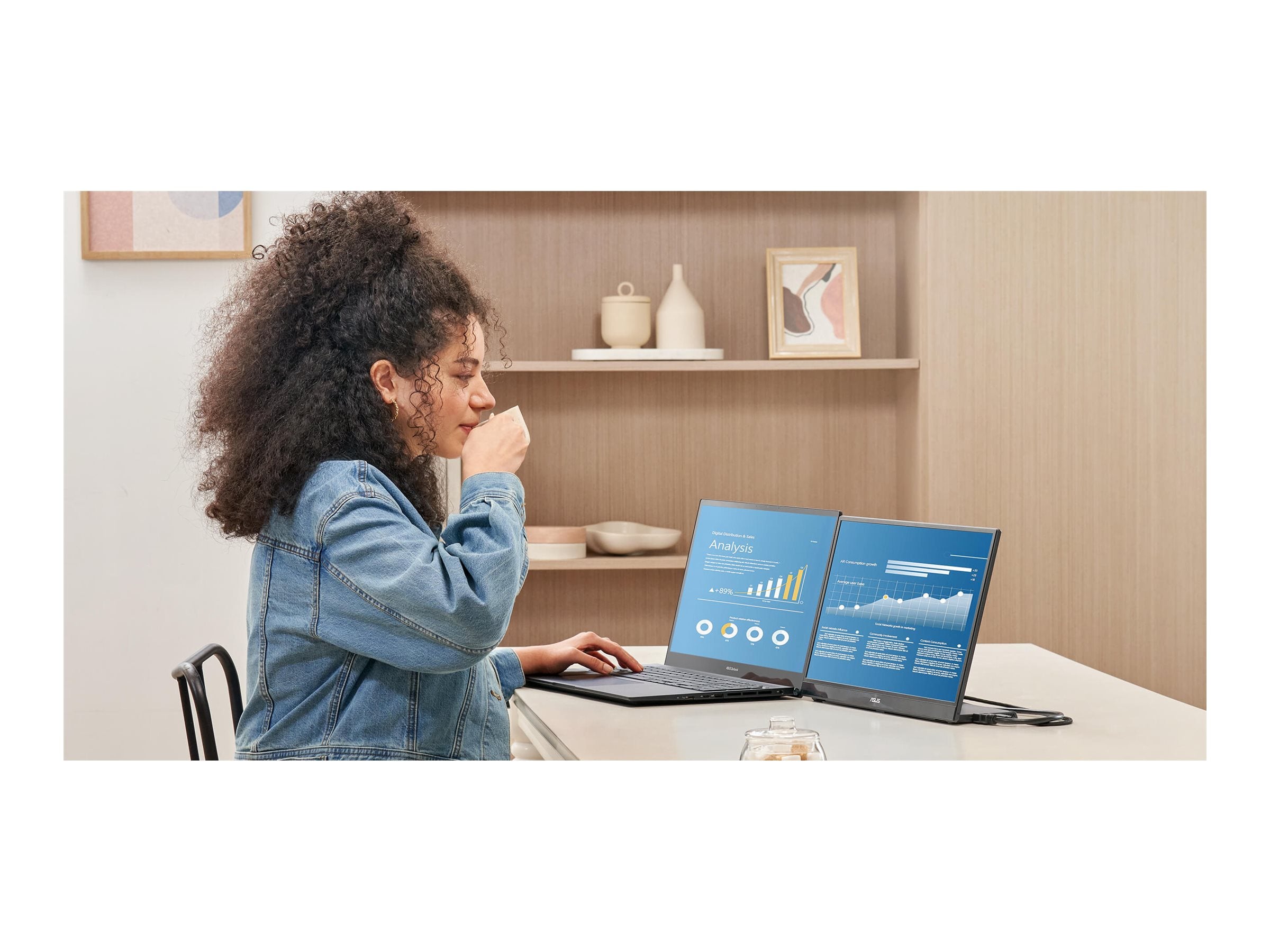 ASUS ZenScreen MB16QHG Seitenansicht