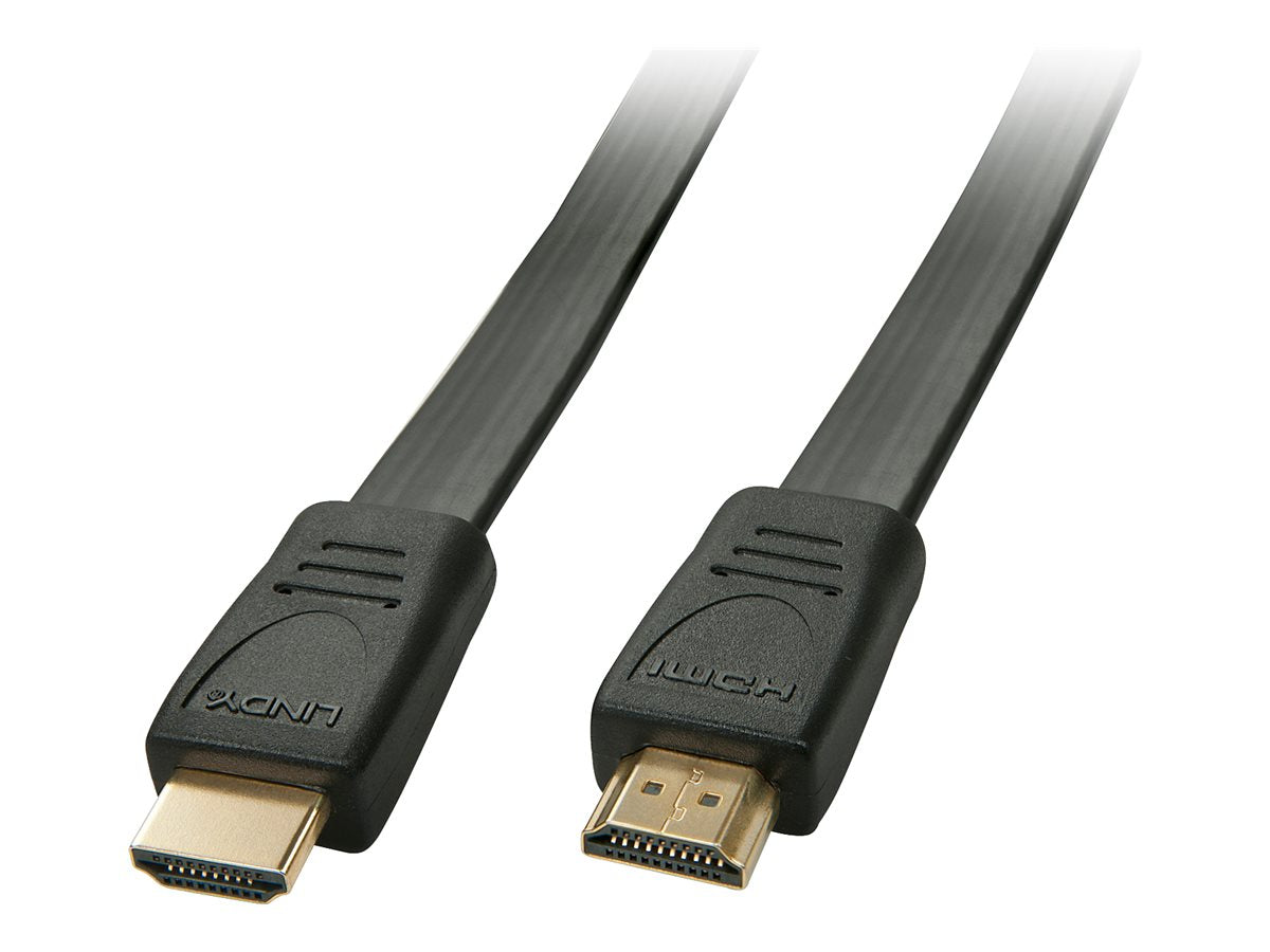 LINDY HDMI HighSpeed Flachkabel 1m HDMI 2.0 - Vorderansicht