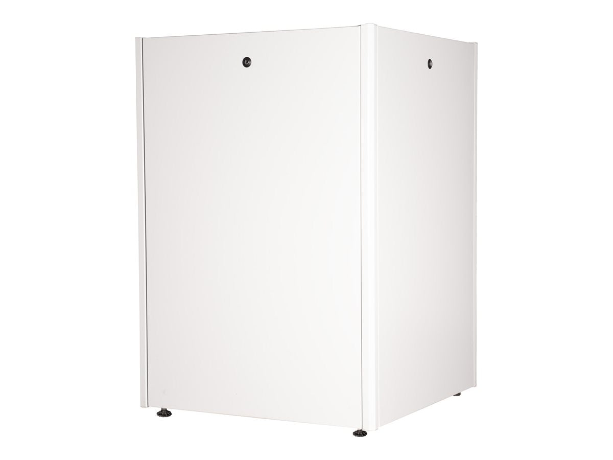 ROLINE Netzwerkschrank Basic 48,26cm 19Zoll 22 HE 800x800 BxT Glastür grau - Detailansicht der Glastür